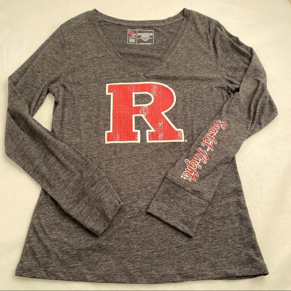 Campus Heritage Rutgers long sleeve sequin t-shirt XXL